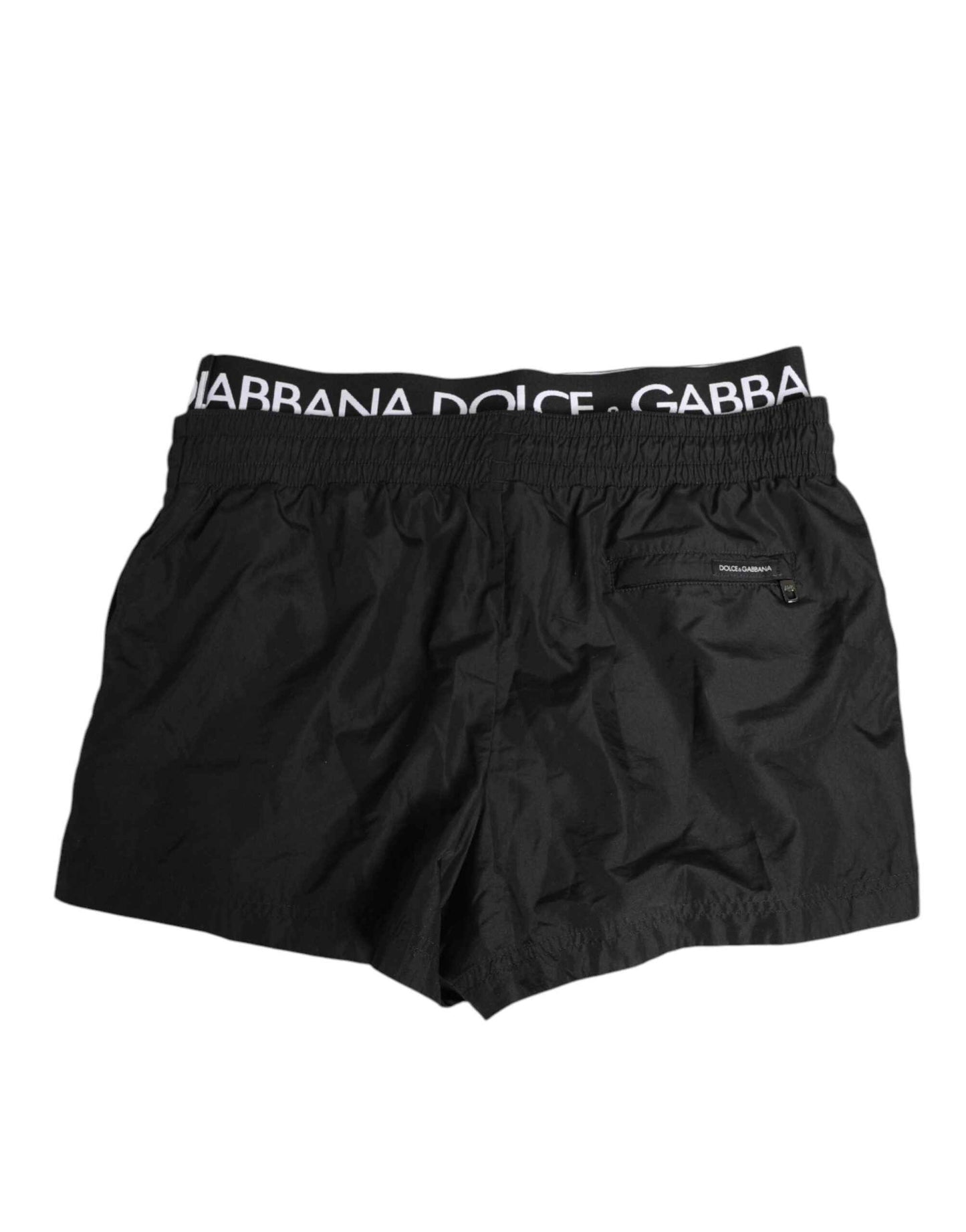 Dolce & Gabbana Black Drawstring Beachwear Men Shorts Swimwear by Dolce & Gabbana