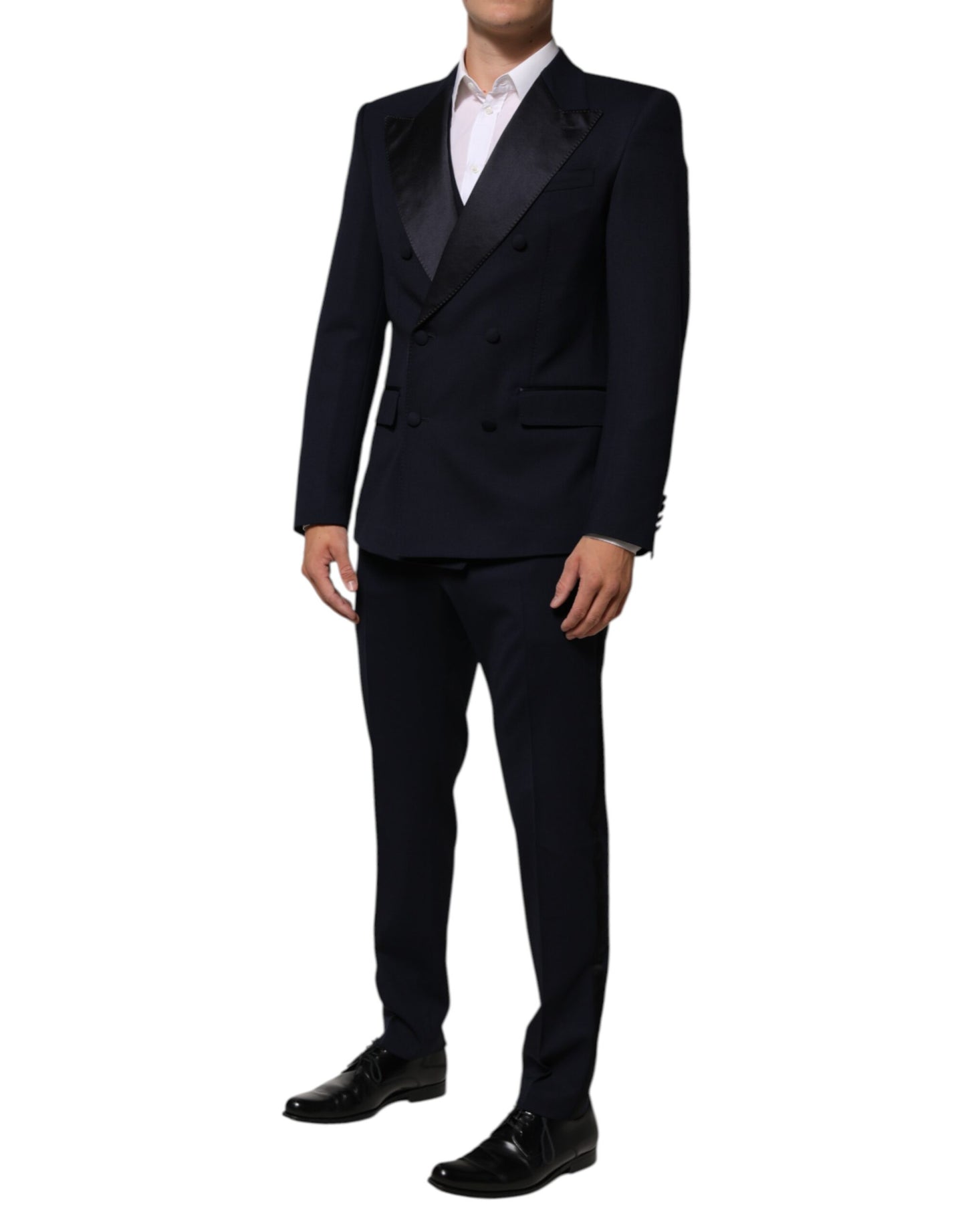 Dolce & Gabbana Black Wool 3 Piece Slim Fit Formal Men Suit - from Dolce & Gabbana