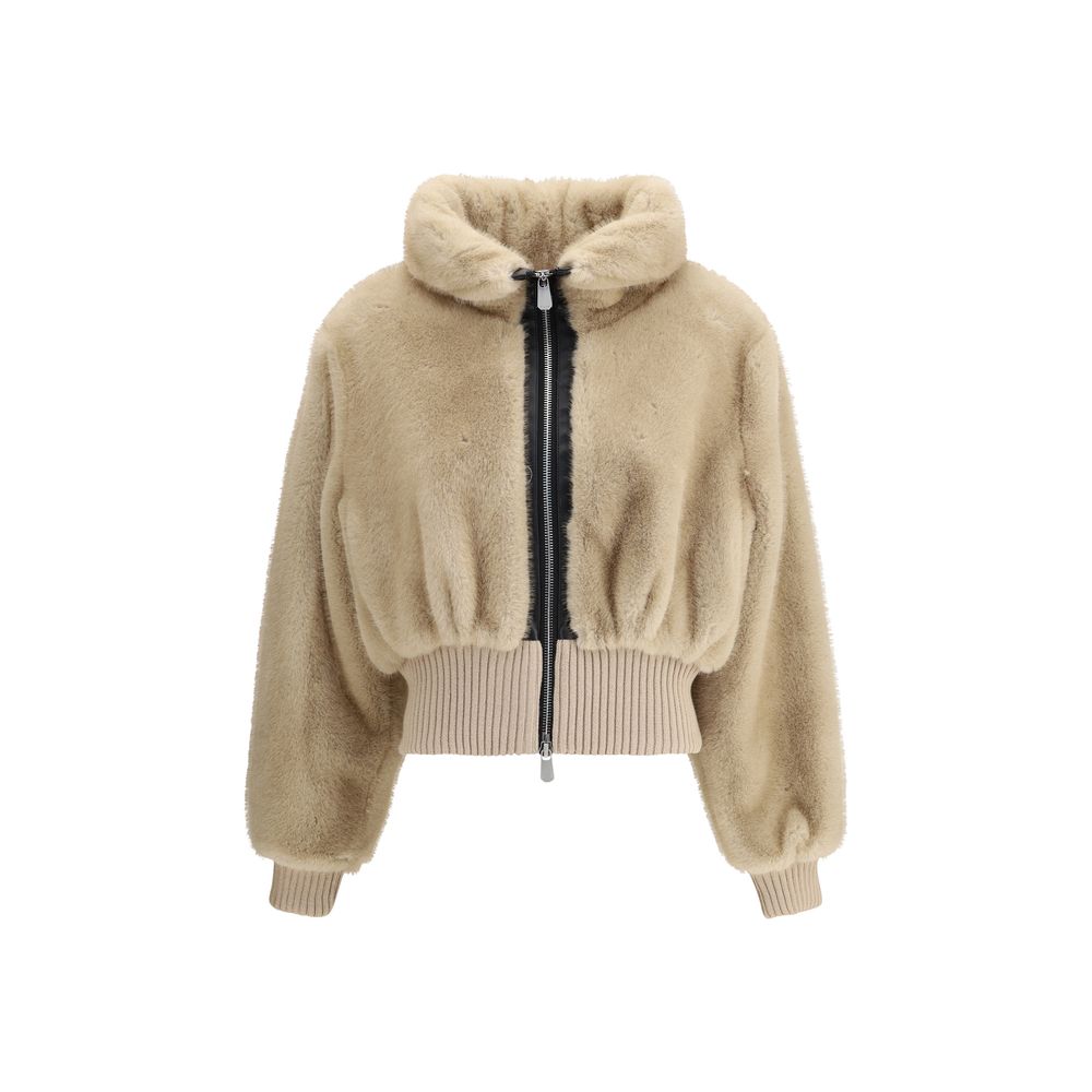 PINKO Faux fur bomber jacket