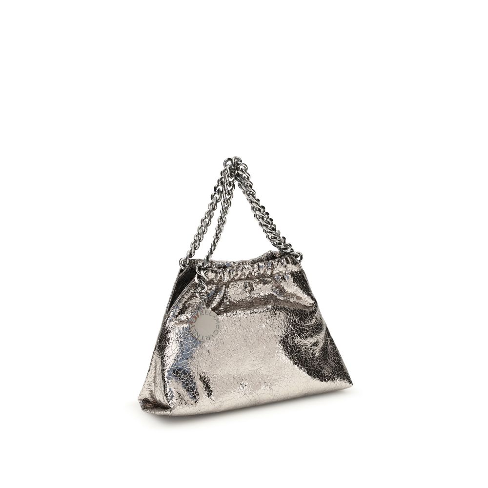 Stella McCartney Metallic crackle effect Falabella Shoulder Bag