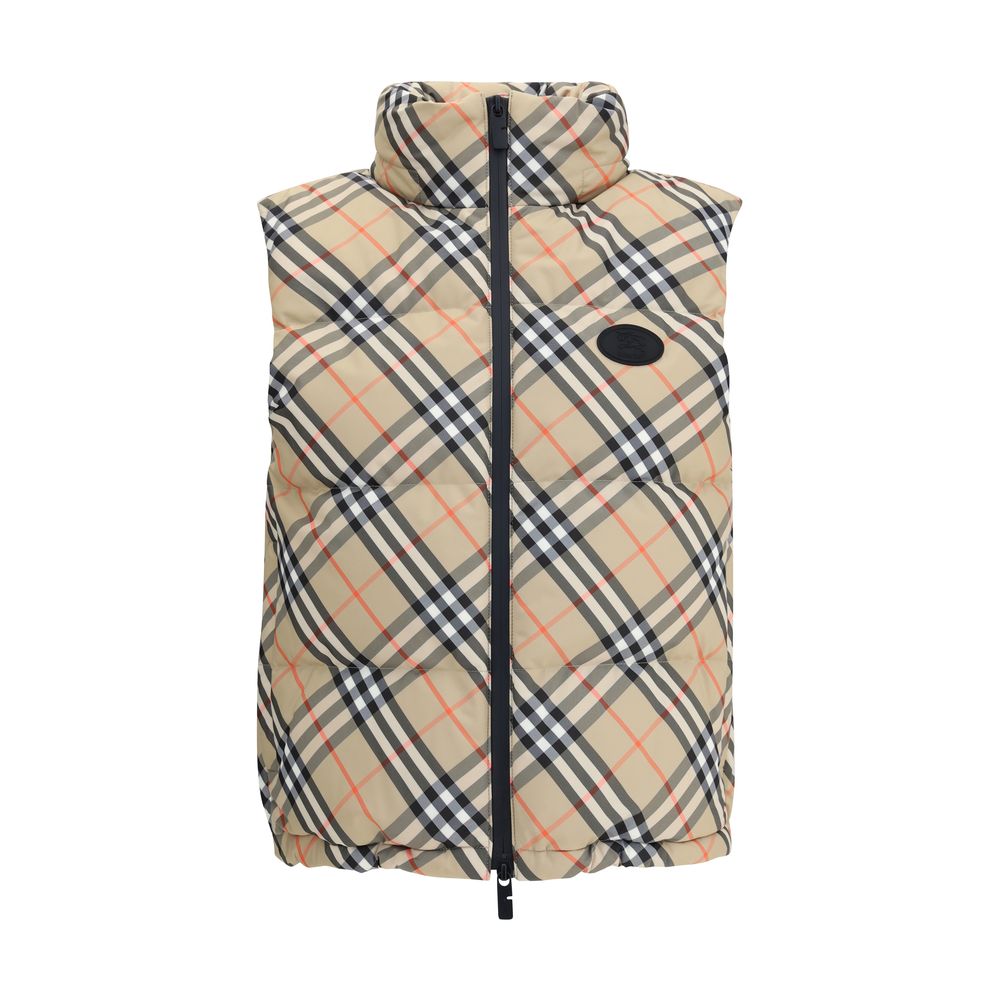 Burberry Check Cardigan Down Jacket