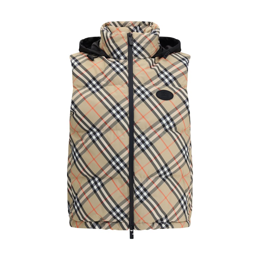 Burberry Check Cardigan Down Jacket