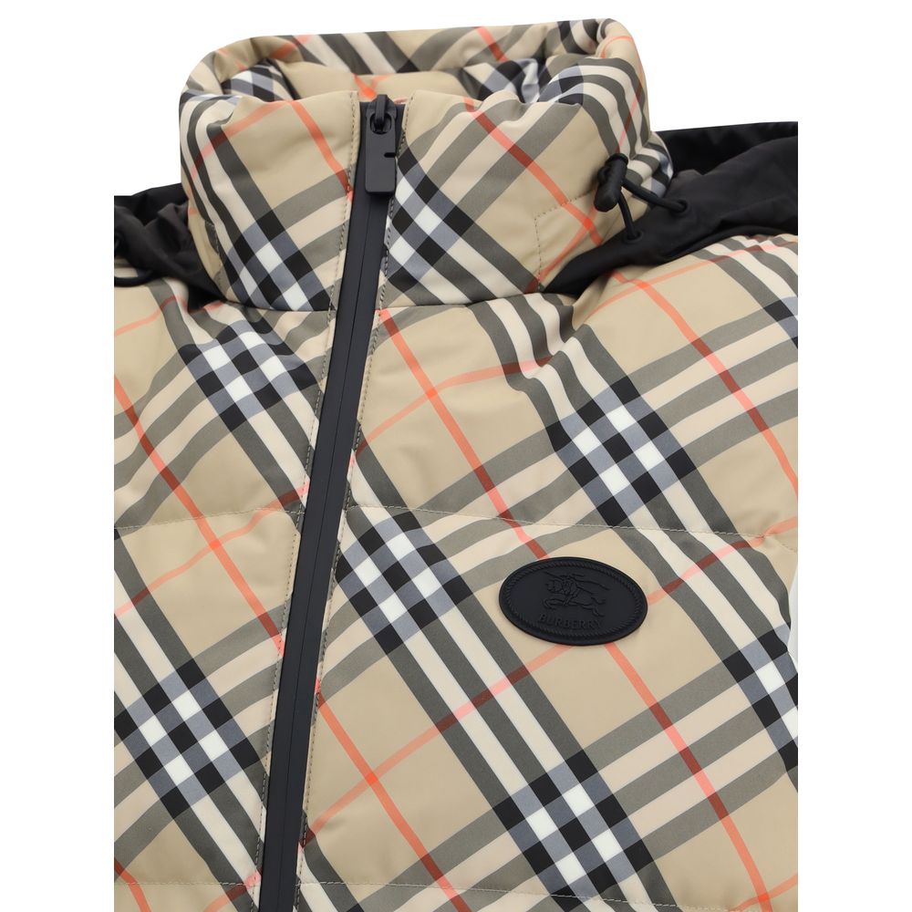 Burberry Check Cardigan Down Jacket
