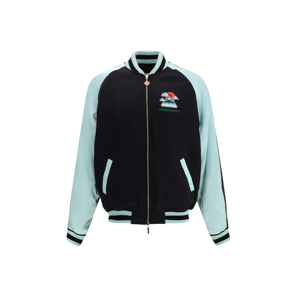 Casablanca Two-tone satin bomber jacket