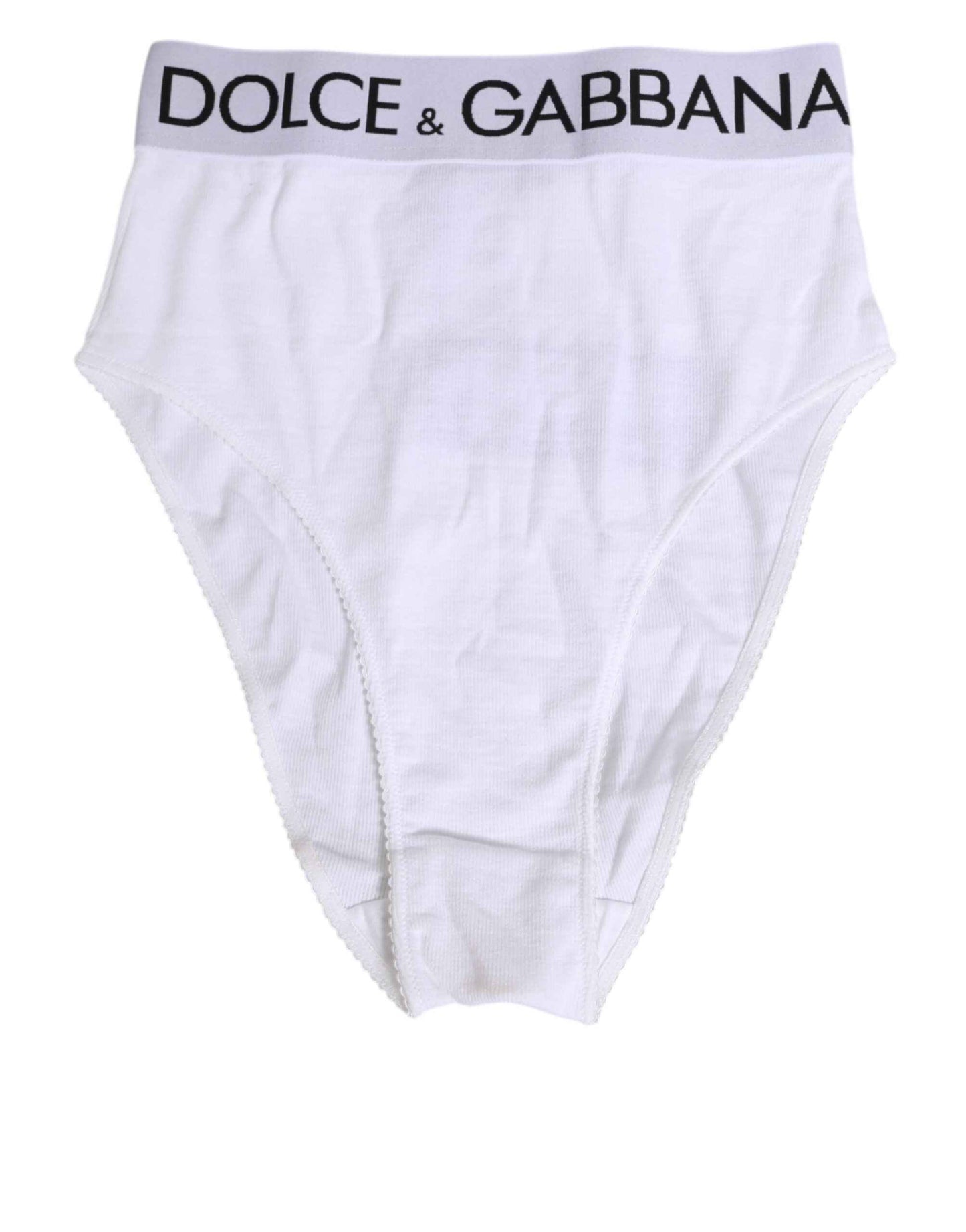 Dolce & Gabbana White Cotton Elastic DG Logo Waistband Underwear by Dolce & Gabbana