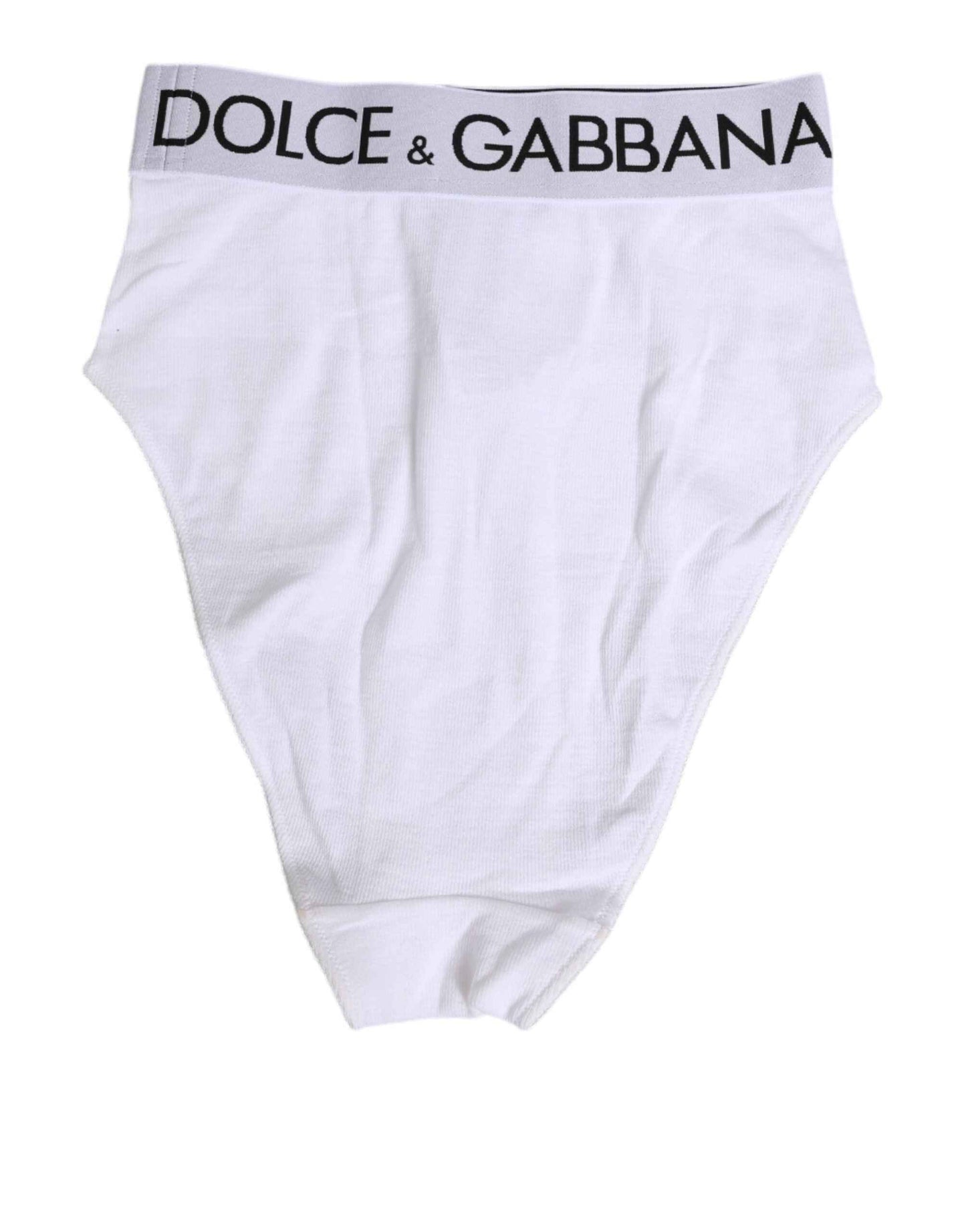Dolce & Gabbana White Cotton Elastic DG Logo Waistband Underwear by Dolce & Gabbana