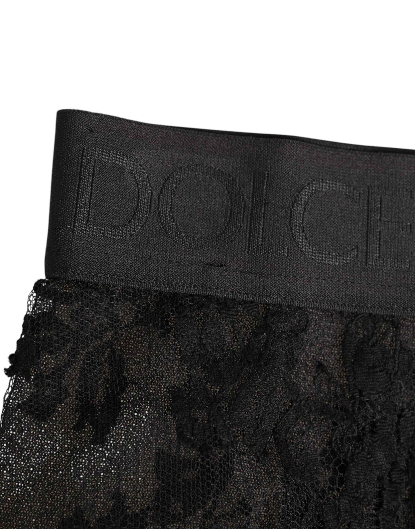 Dolce & Gabbana High Waist Briefs Black Floral Lace Underwear by Dolce & Gabbana