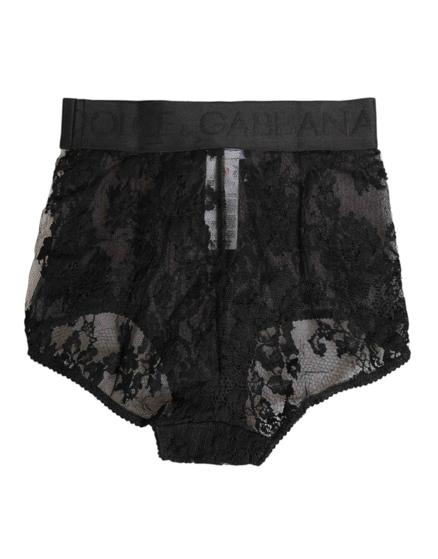 Dolce & Gabbana High Waist Briefs Black Floral Lace Underwear by Dolce & Gabbana