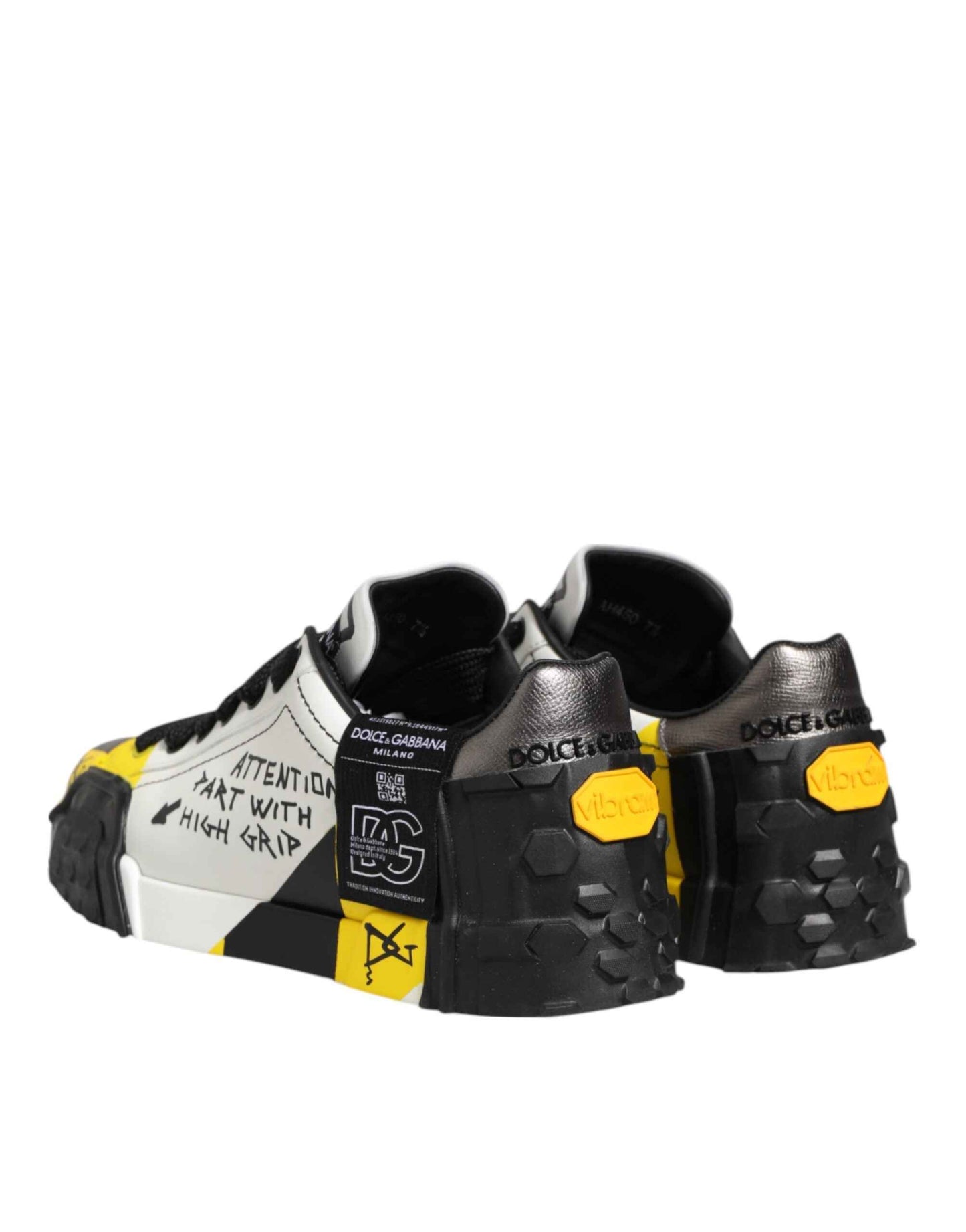 Dolce & Gabbana Multicolor Lettering Portofino Sneakers Shoes by Dolce & Gabbana