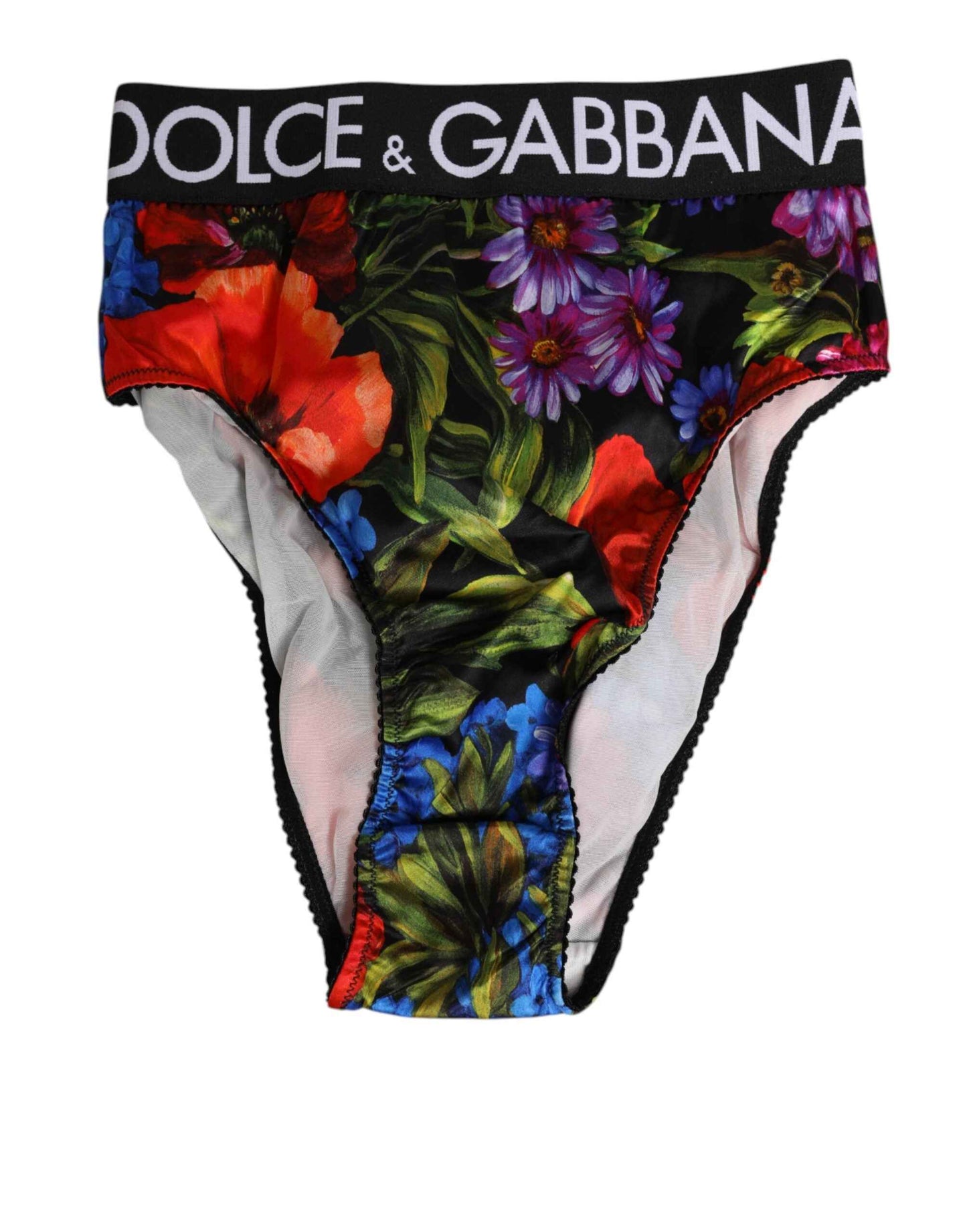 Dolce & Gabbana Multicolor Floral Print High Waist Panty Underwear by Dolce & Gabbana