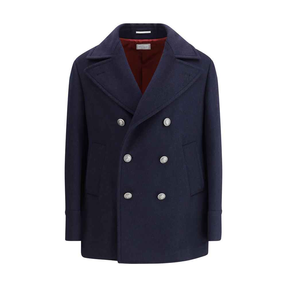 Brunello Cucinelli Double wool flannel Caban