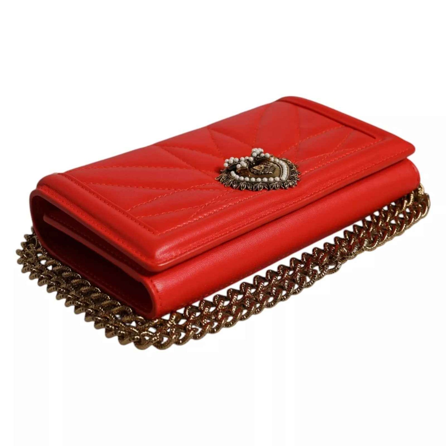 Dolce & Gabbana Red Quilted Devotion Crossbody 11 PRO Phone case bag