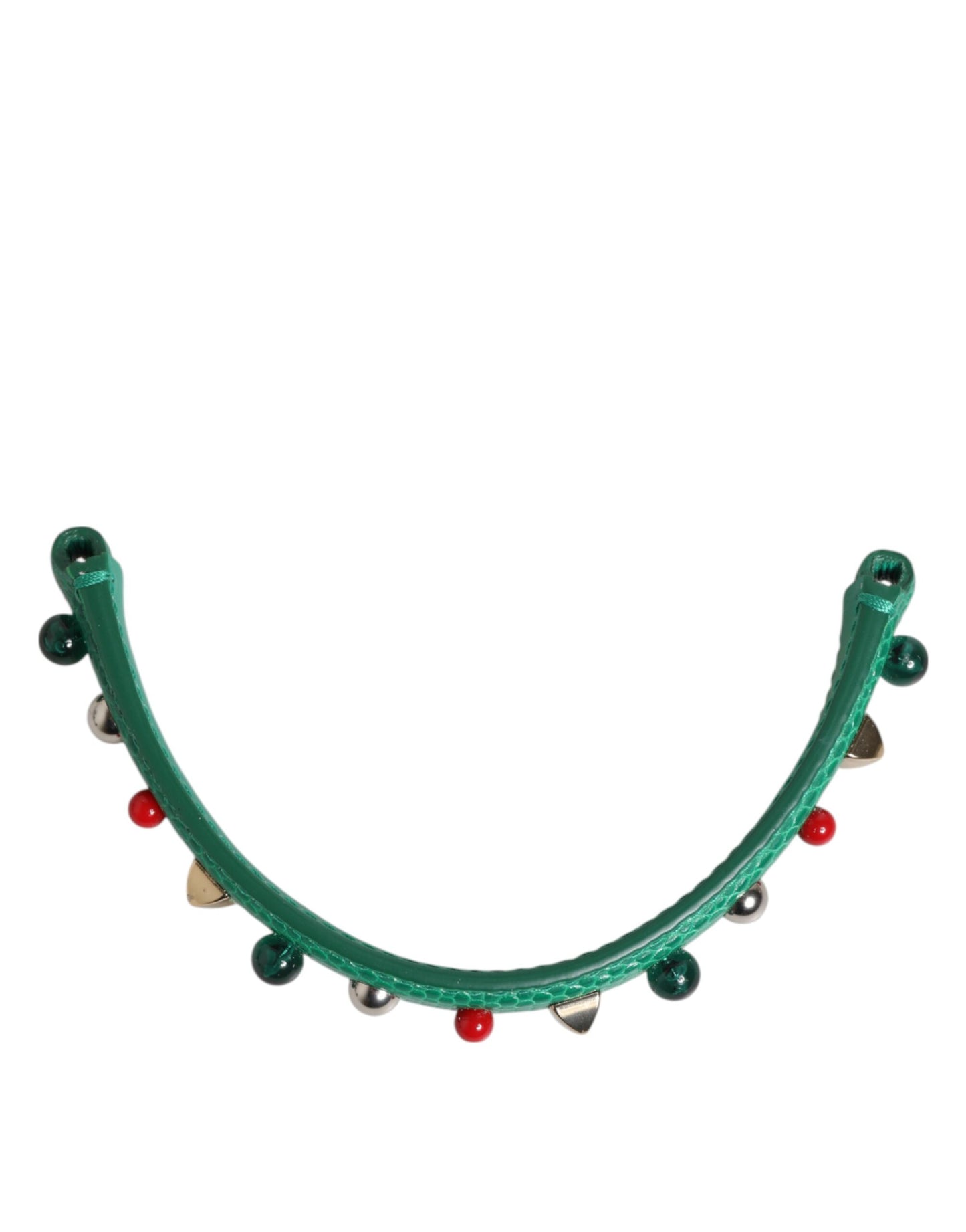 Dolce & Gabbana Green Embellished Leather Bag Handle Women Shoulder Strap - from Dolce & Gabbana