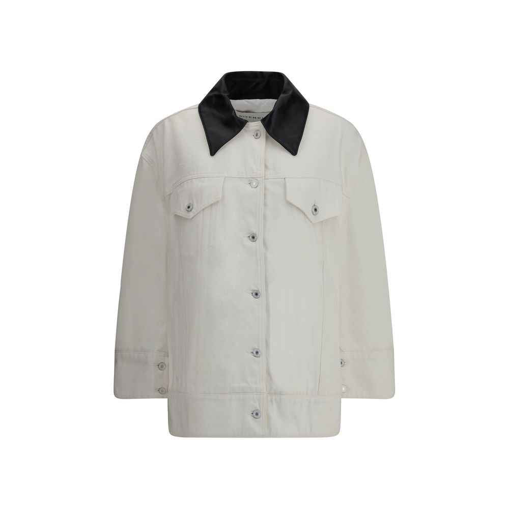 Givenchy DENIM PARKA WITH LEATHER COLLAR