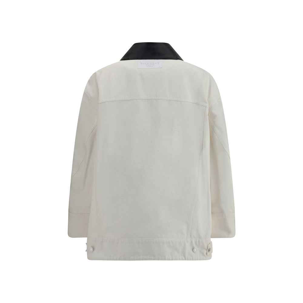 Givenchy DENIM PARKA WITH LEATHER COLLAR