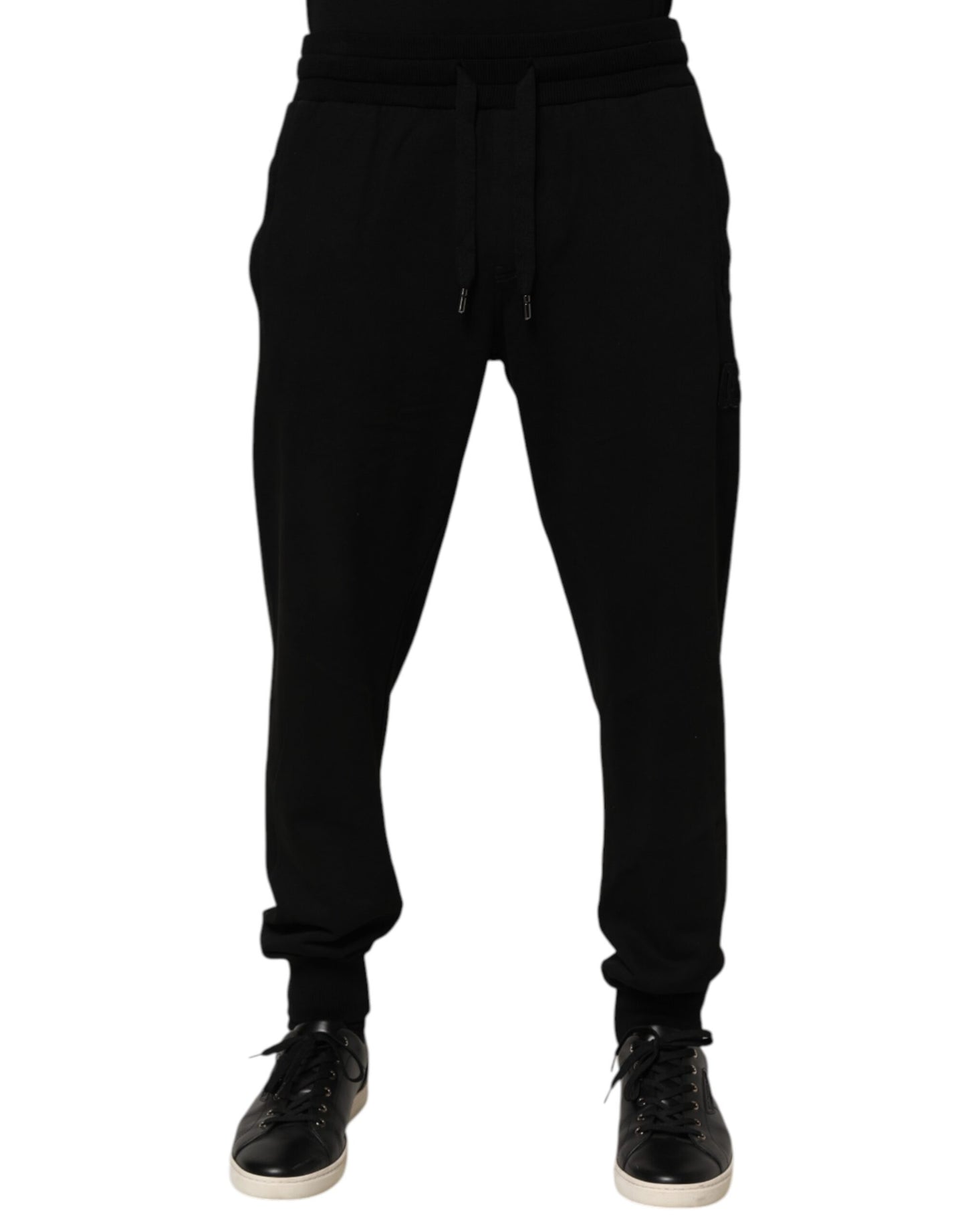 Dolce & Gabbana Black Cotton DG Logo Men Jogger Pants - from Dolce & Gabbana