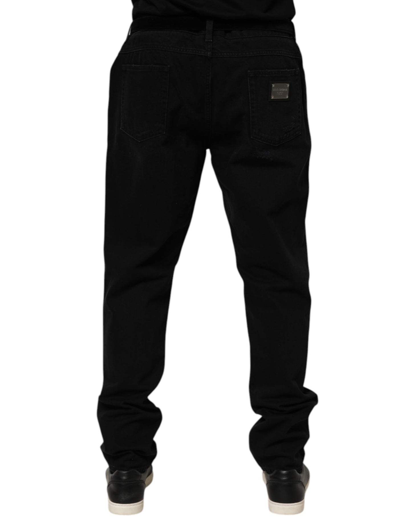 Dolce & Gabbana Black Cotton Regular Denim Men Trouser Jeans - from Dolce & Gabbana