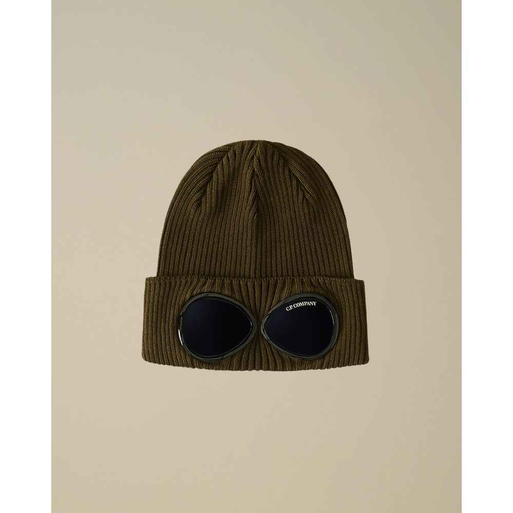 C.P. Company Black Wool Hats & Cap