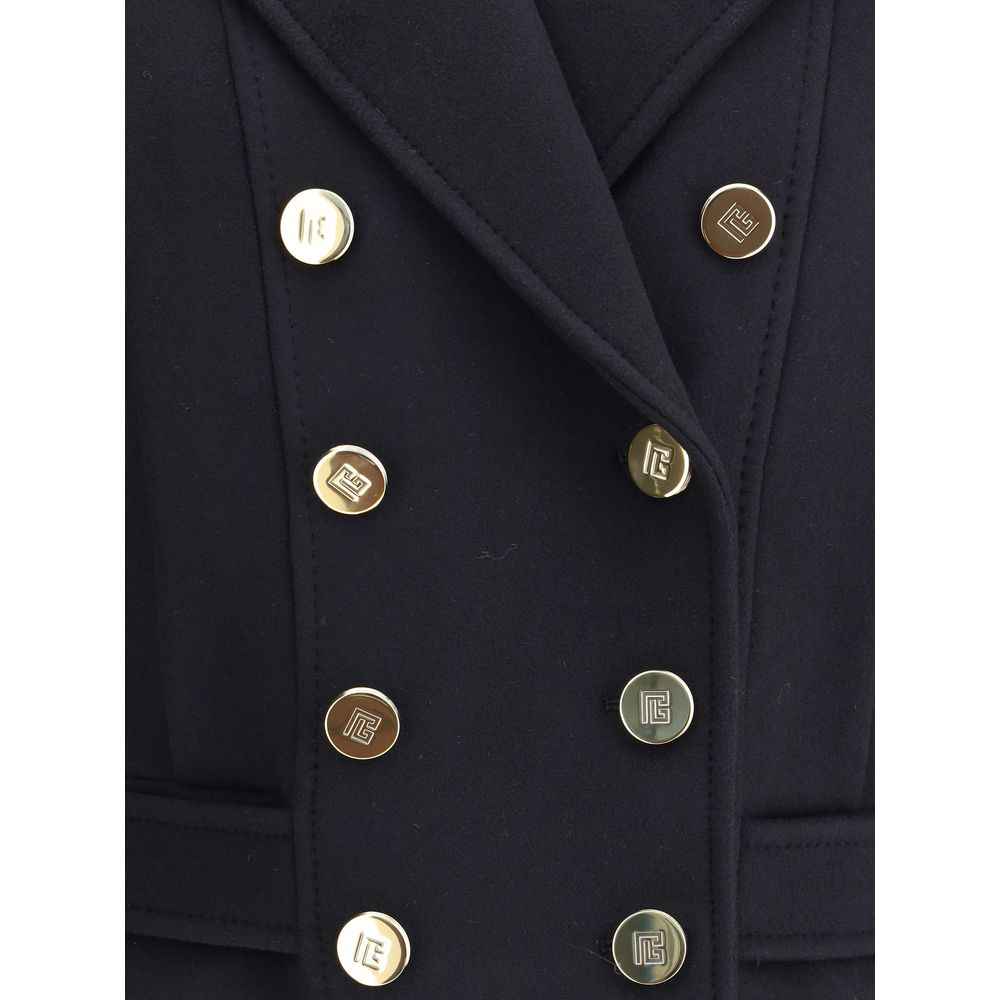 Balmain Wool Double-breasted Coat by Balmain