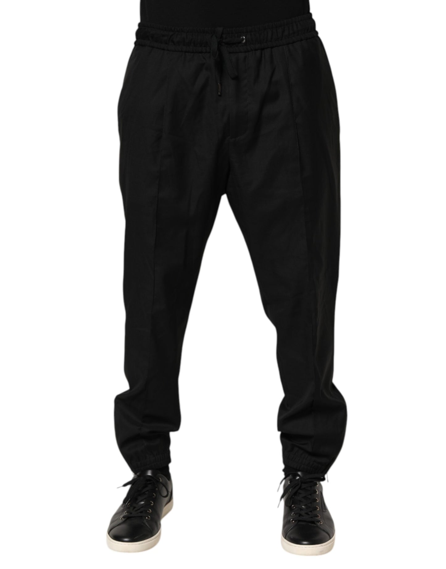 Dolce Gabbana Luxe Trekkoord Jogger - Zwart Mannen Premium