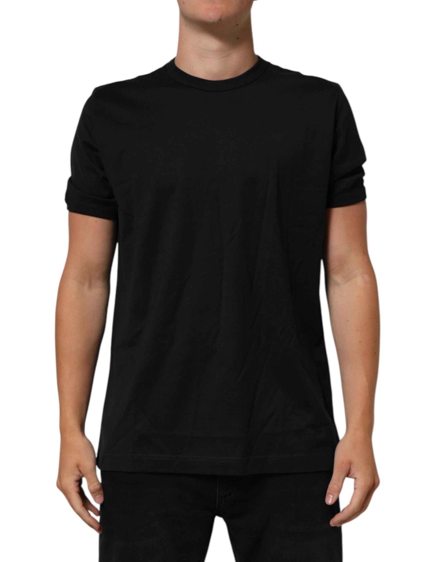 Dolce & Gabbana Black Goodluck 2018 Cotton Crew Neck T-shirt