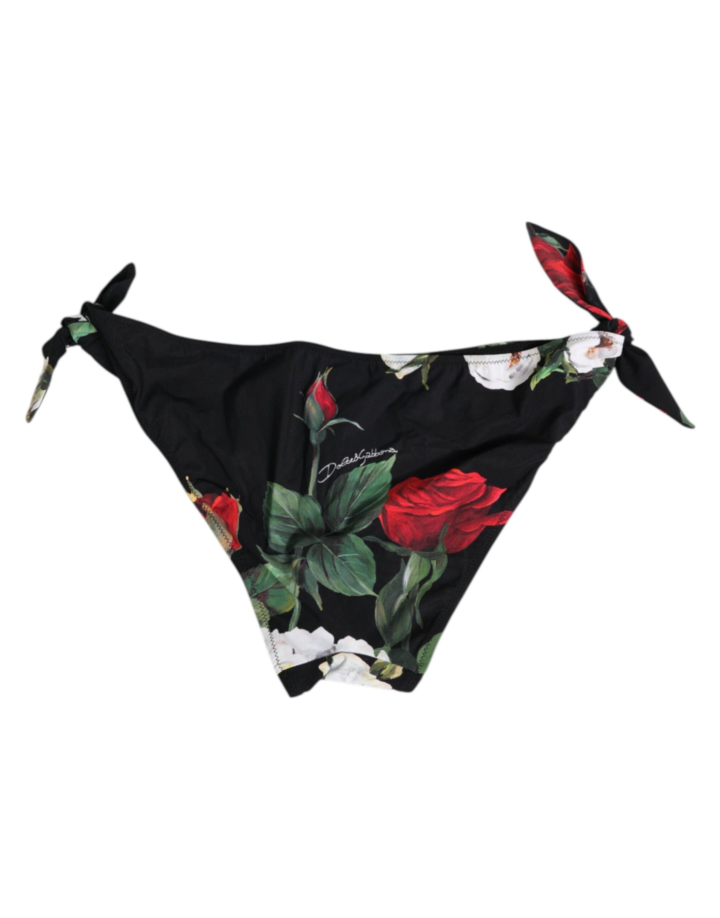 Dolce & Gabbana Bikini Broekje Zwart Met Strik Zijkant