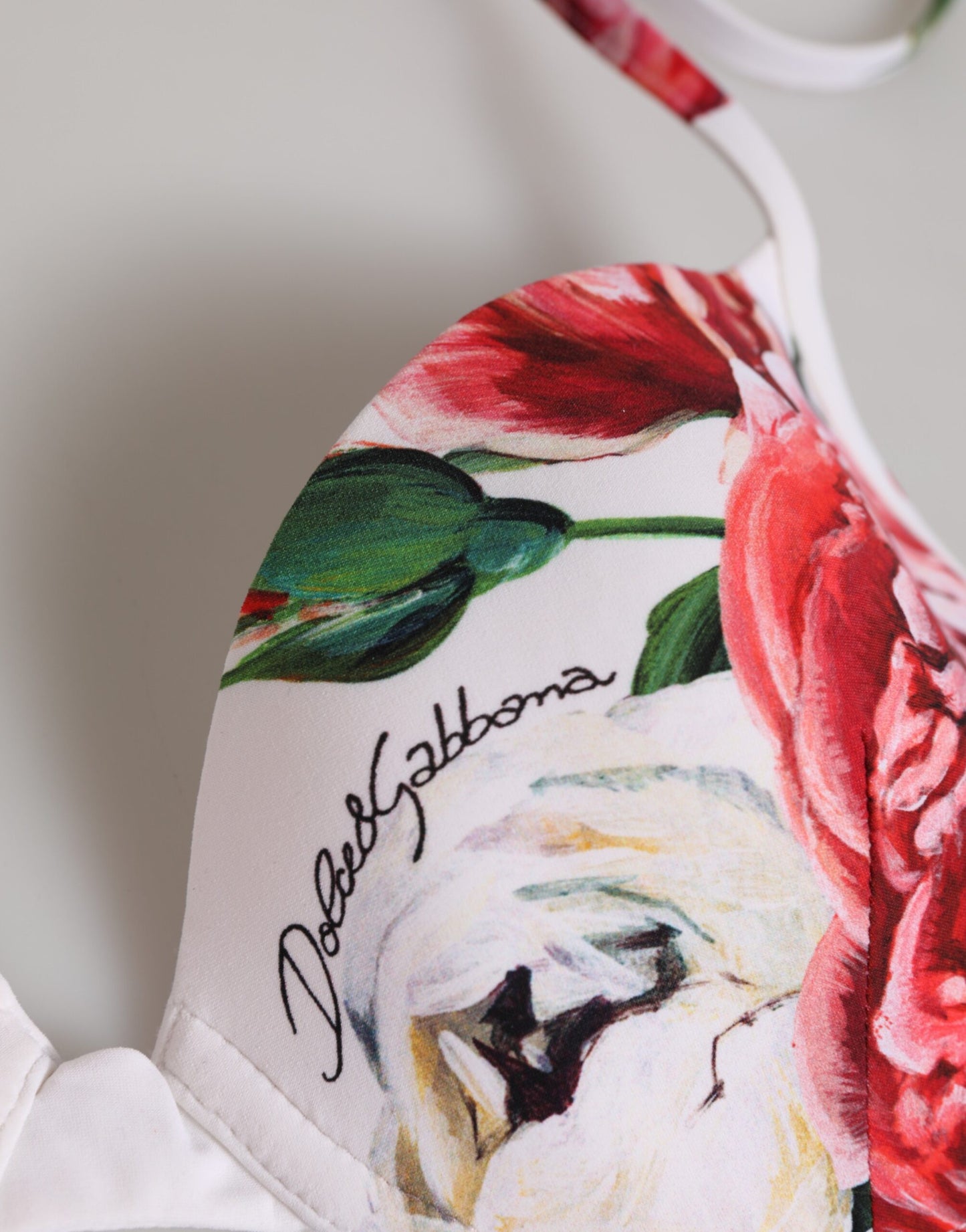 Dolce & Gabbana Halter Bikini Top Wit M Zwemkleding Luxe