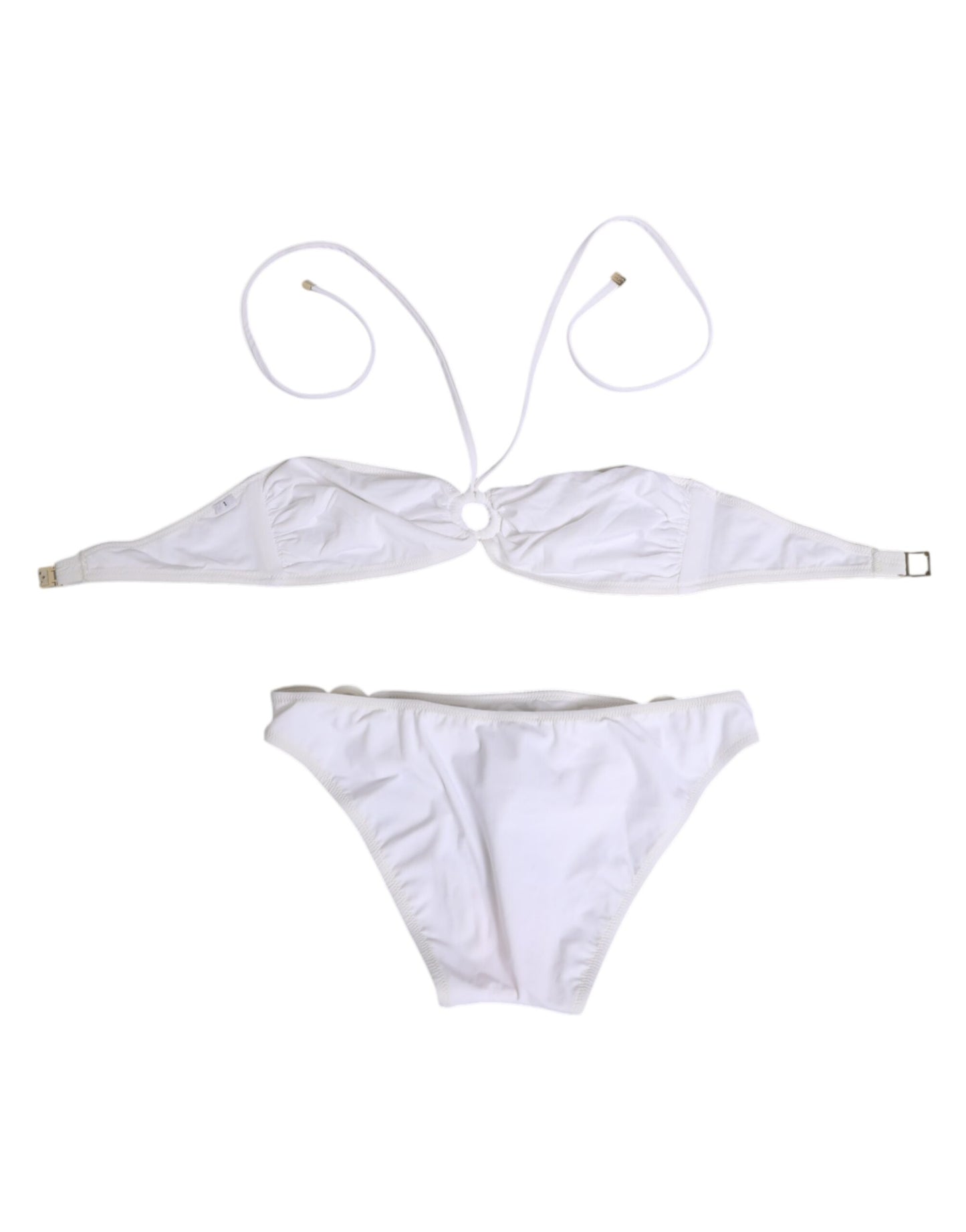 Dolce & Gabbana Band Tweedelige Bikini Logo Wit Set