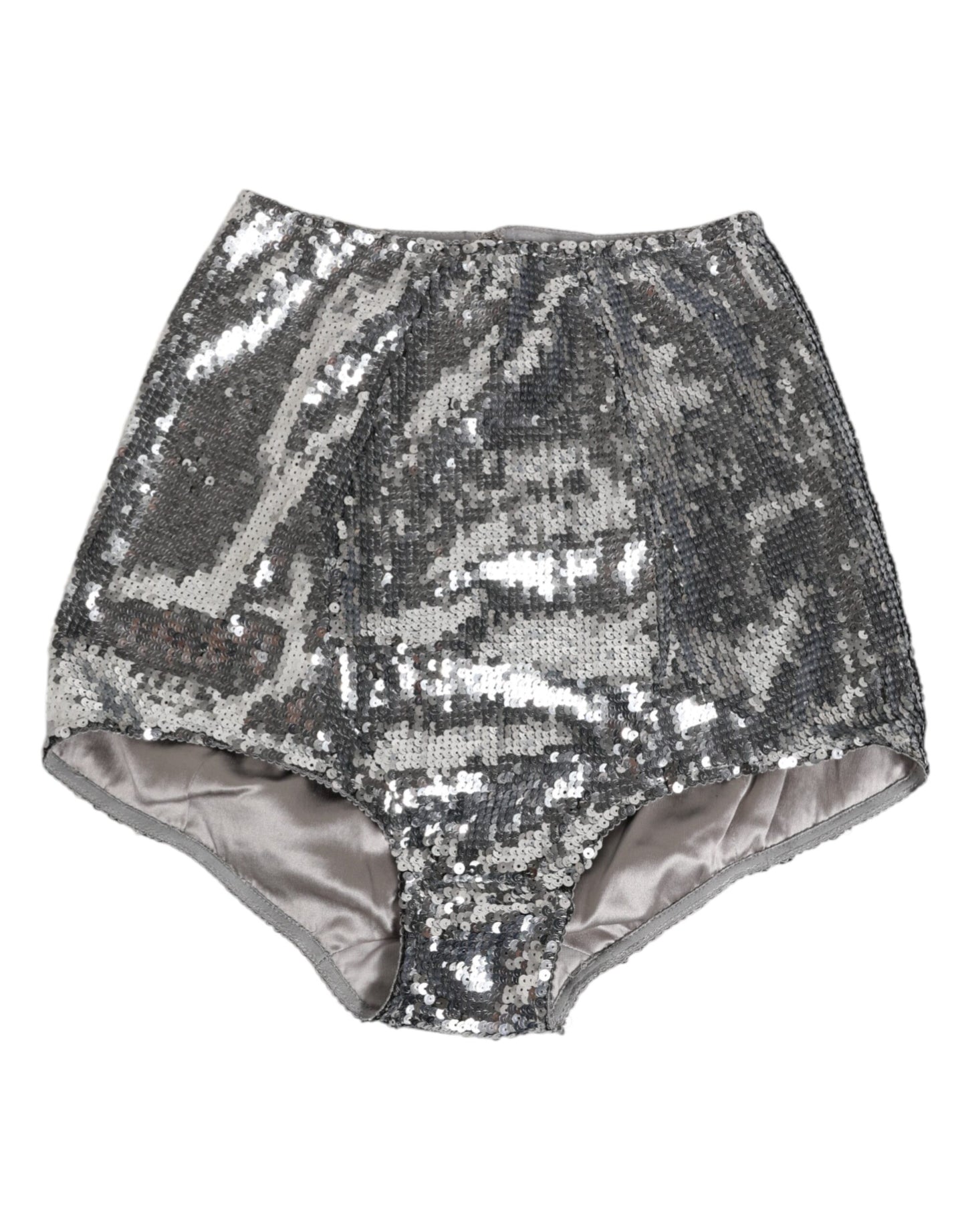 Dolce & Gabbana High Brief Girdle Panty Nylon Sequin Zilver