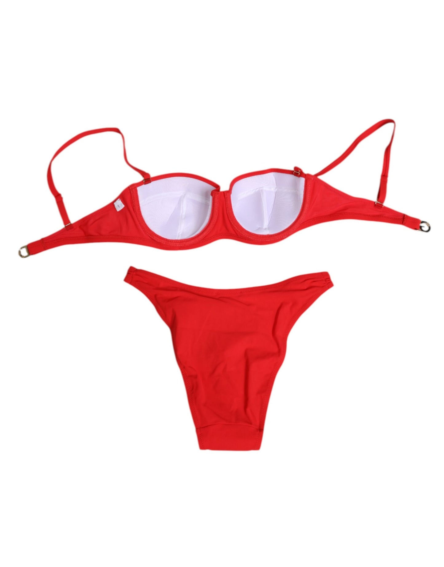 Dolce & Gabbana Balconcino Slip Nylon Bikini Rood Zwemoutfit