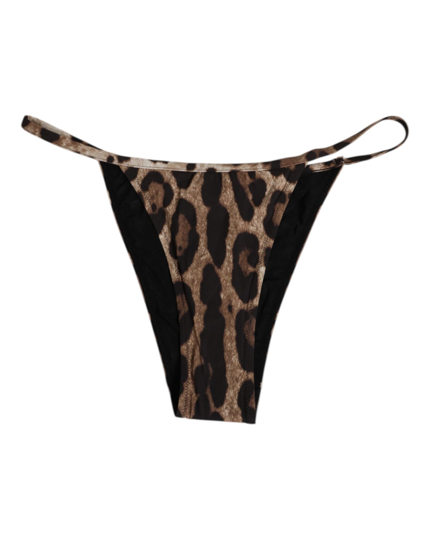 Dolce & Gabbana Driehoekige Tanga Panty Bruine Luipaardprint