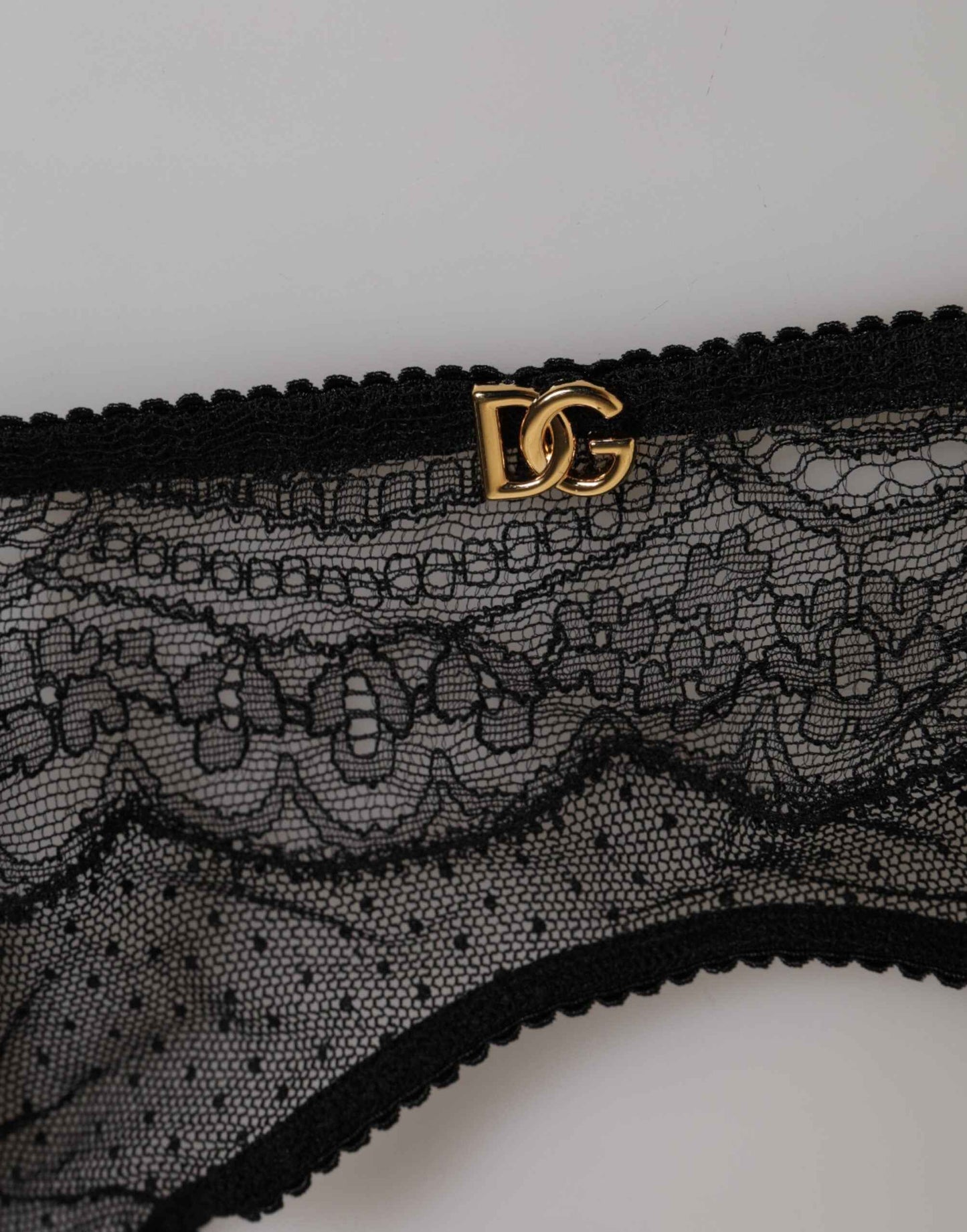 Dolce & Gabbana Garter Kant Nylon Lingerie Elegant - Zwart