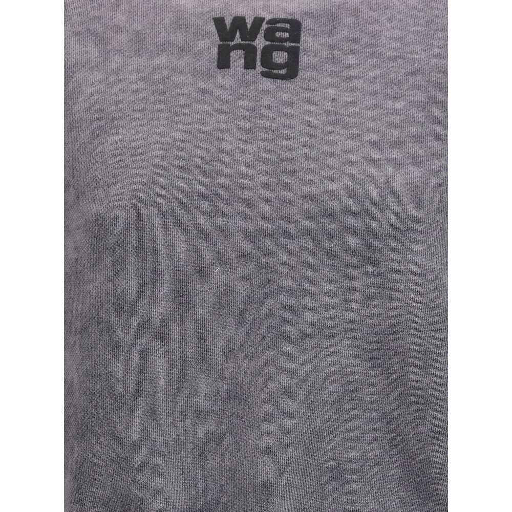 Alexander Wang Embossed Logo Sweatshirt Katoen Lichtgrijs