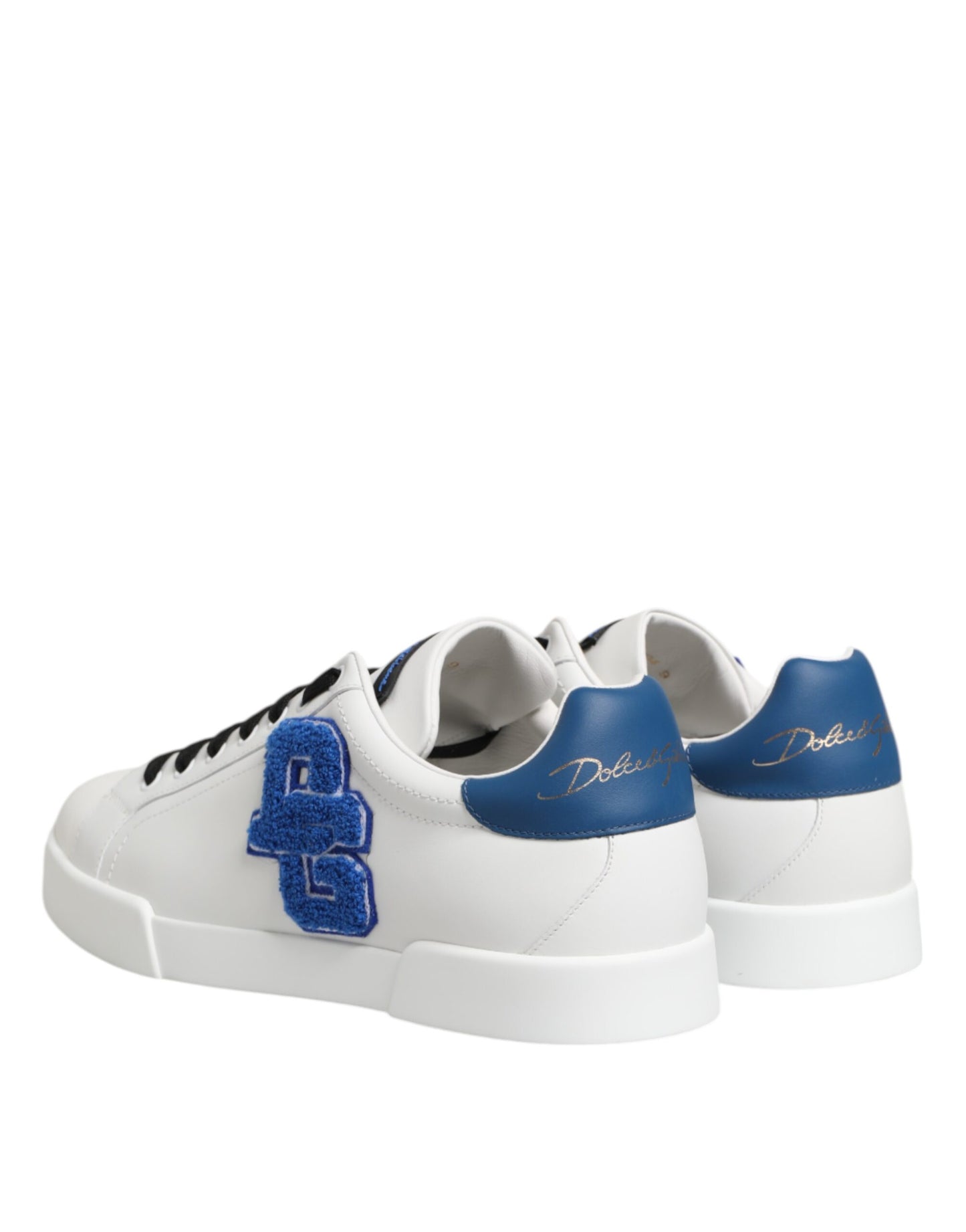 Dolce Gabbana Low Leer Sneakers Wit DG Logo Schoenen