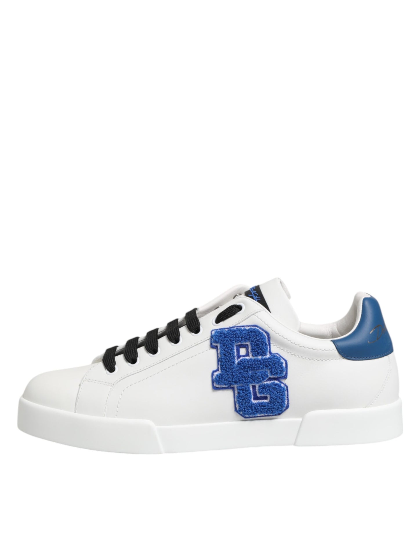 Dolce Gabbana Low Leer Sneakers Wit DG Logo Schoenen