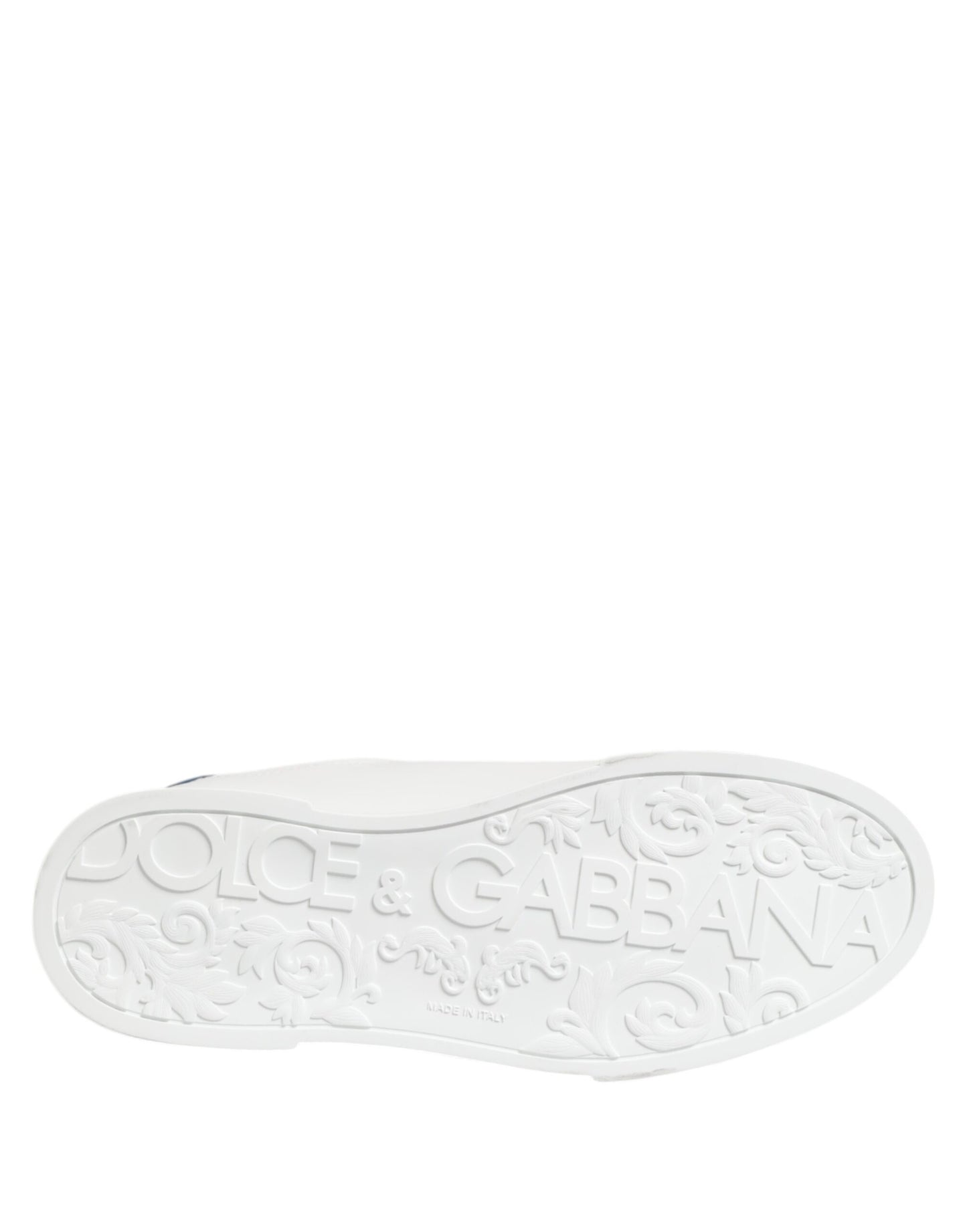 Dolce Gabbana Low Leer Sneakers Wit DG Logo Schoenen
