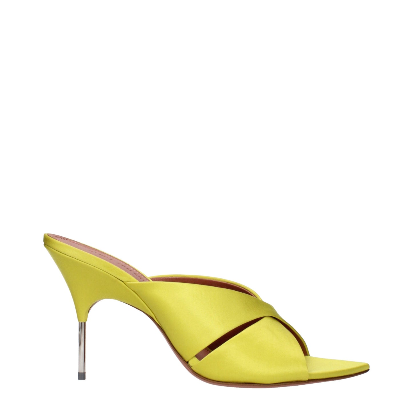 Amina Muaddi Samantha Satin Stiletto Green Sandals Edition