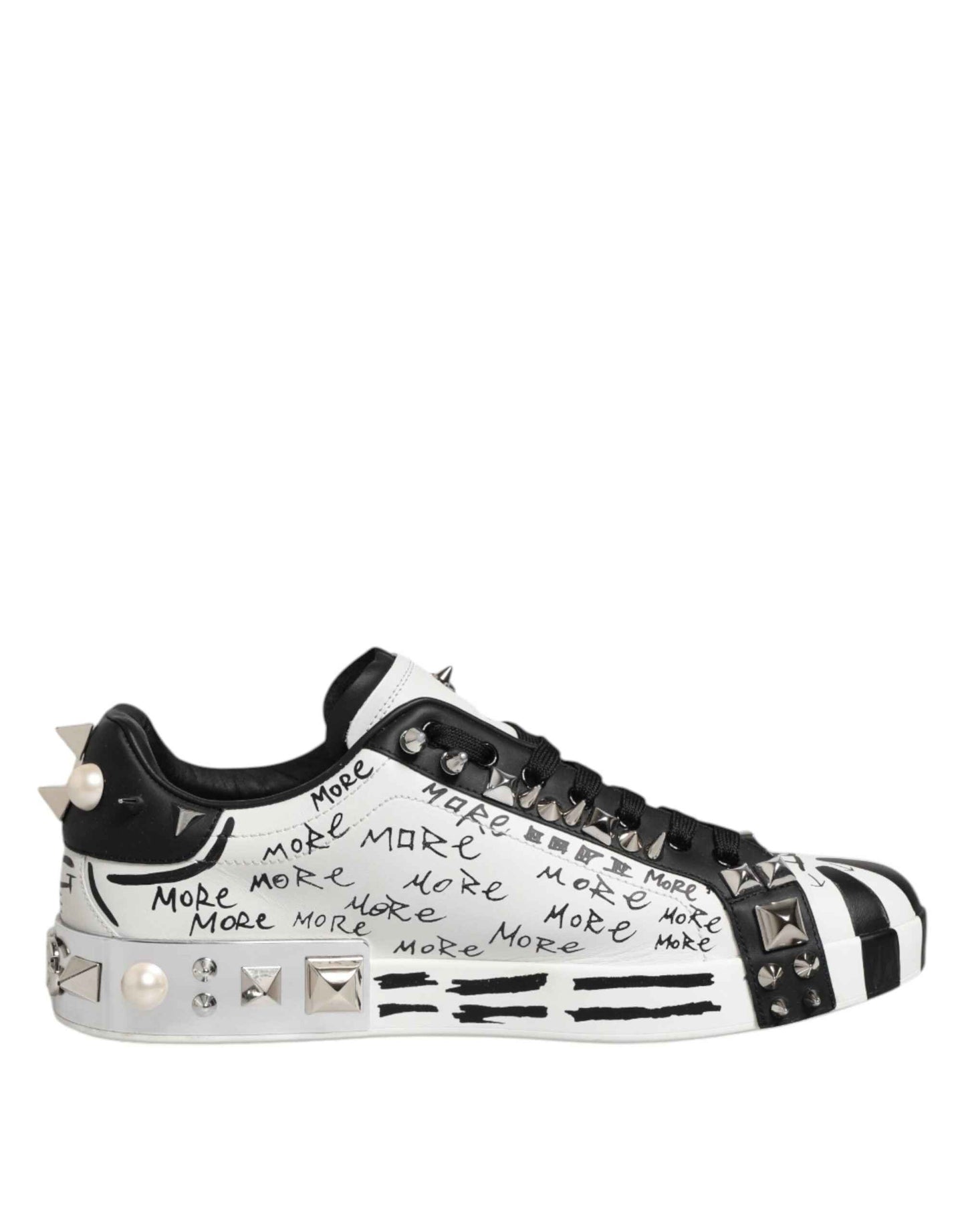 Dolce & Gabbana Portofino Low-Top S Leren Sneakers - Wit