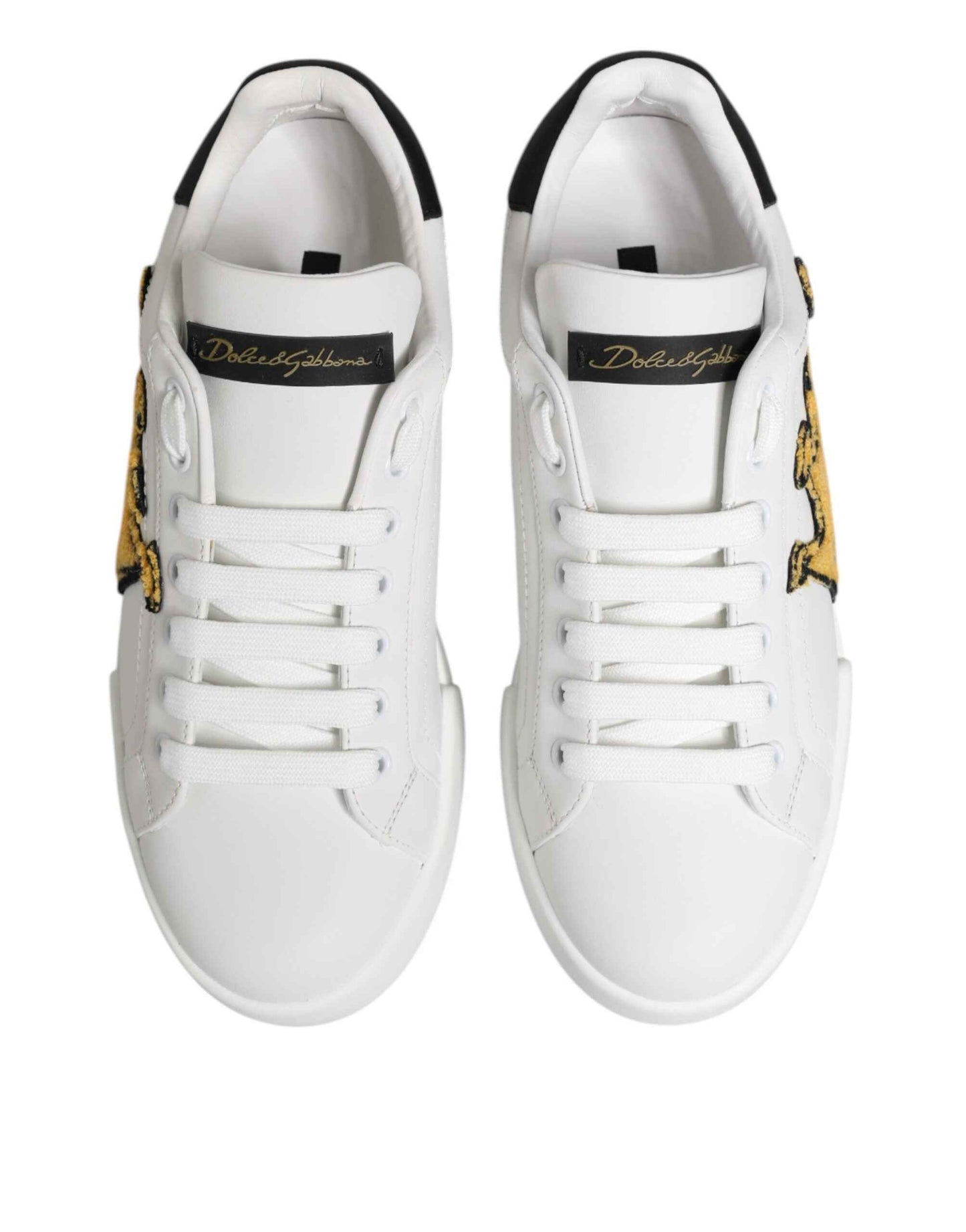Dolce & Gabbana Portofino Leren Sneakers Witte Luxe