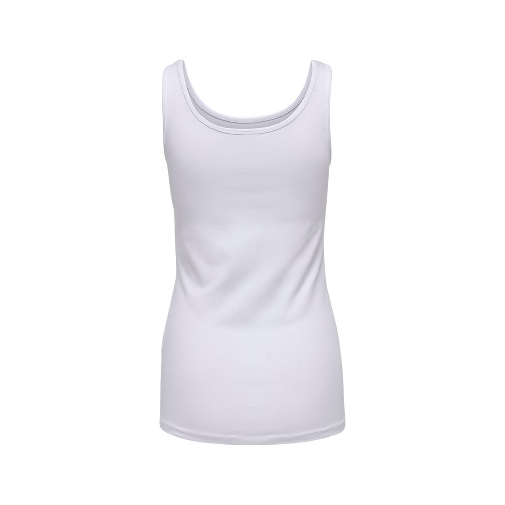 Witte Katoenen Tanktop Noos Elastaan Only Live Love Dames