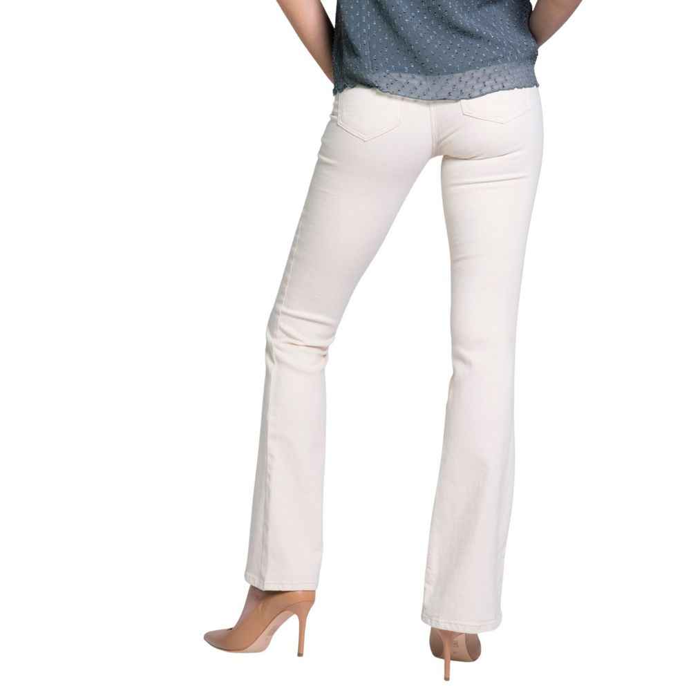 Only Cream Cotton Bootcut Jean