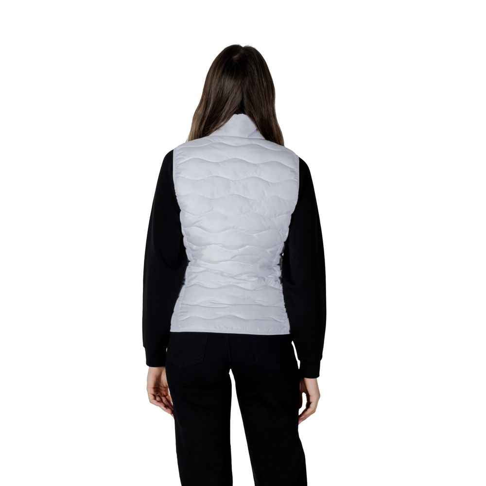 EA7 Emporio Armani White Polyester Sleveless Jacket