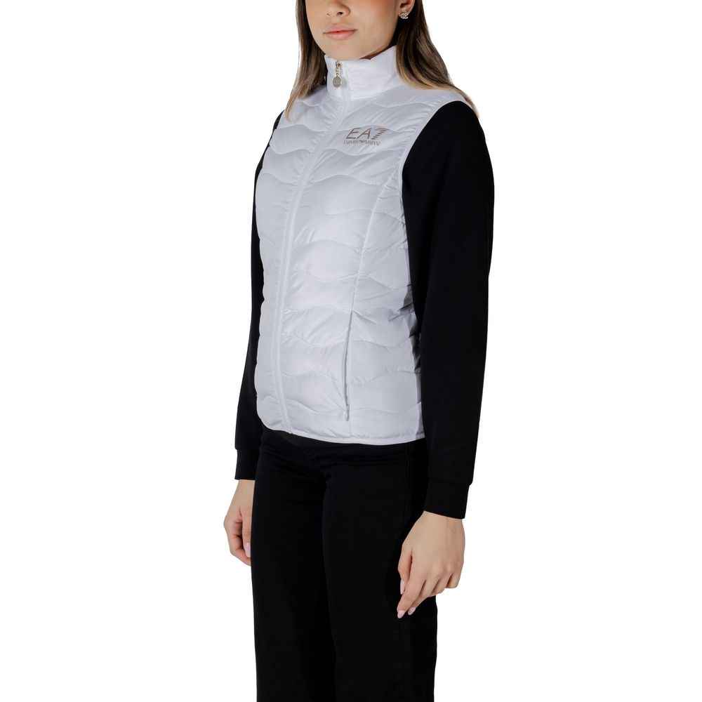 EA7 Emporio Armani White Polyester Sleveless Jacket