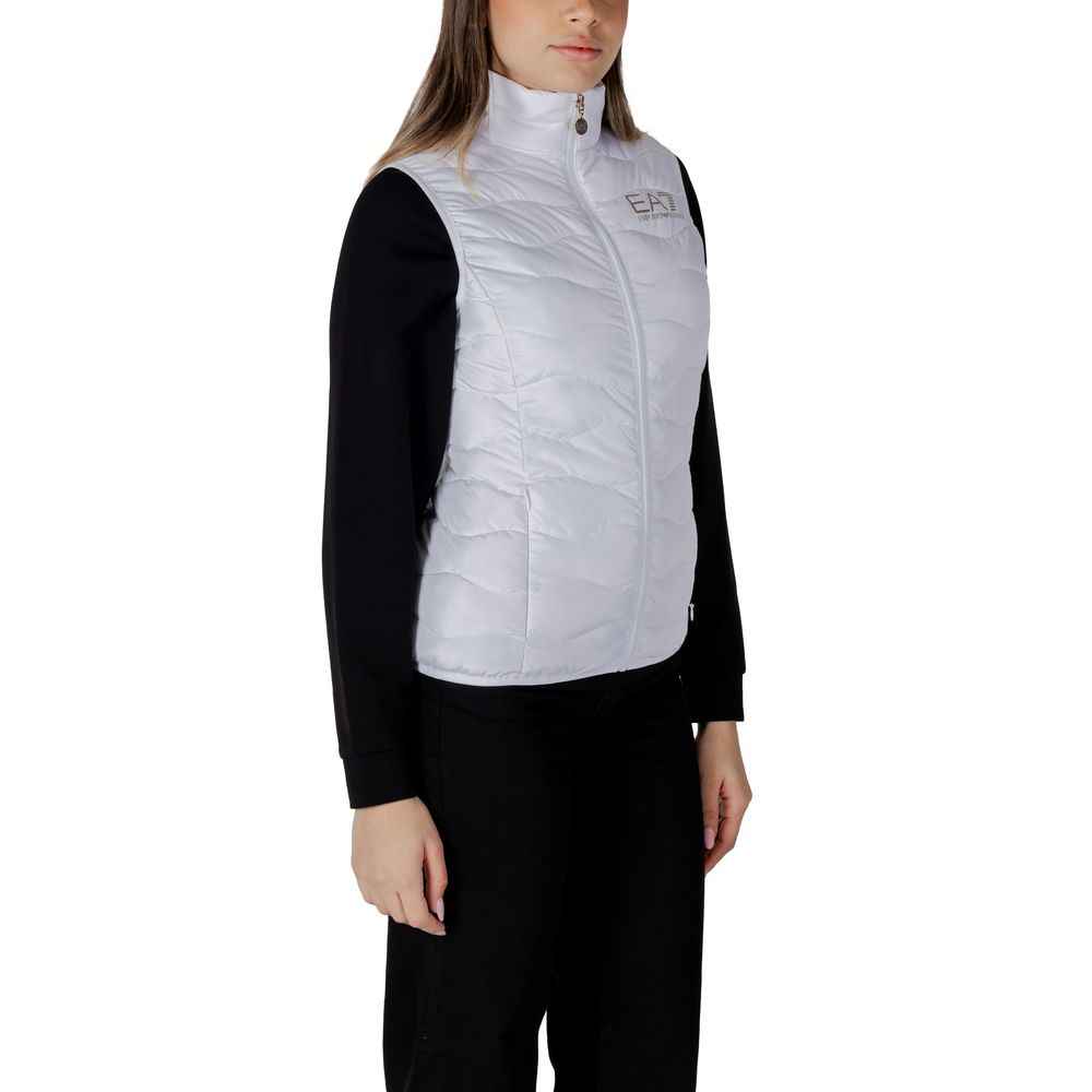 EA7 Emporio Armani White Polyester Sleveless Jacket