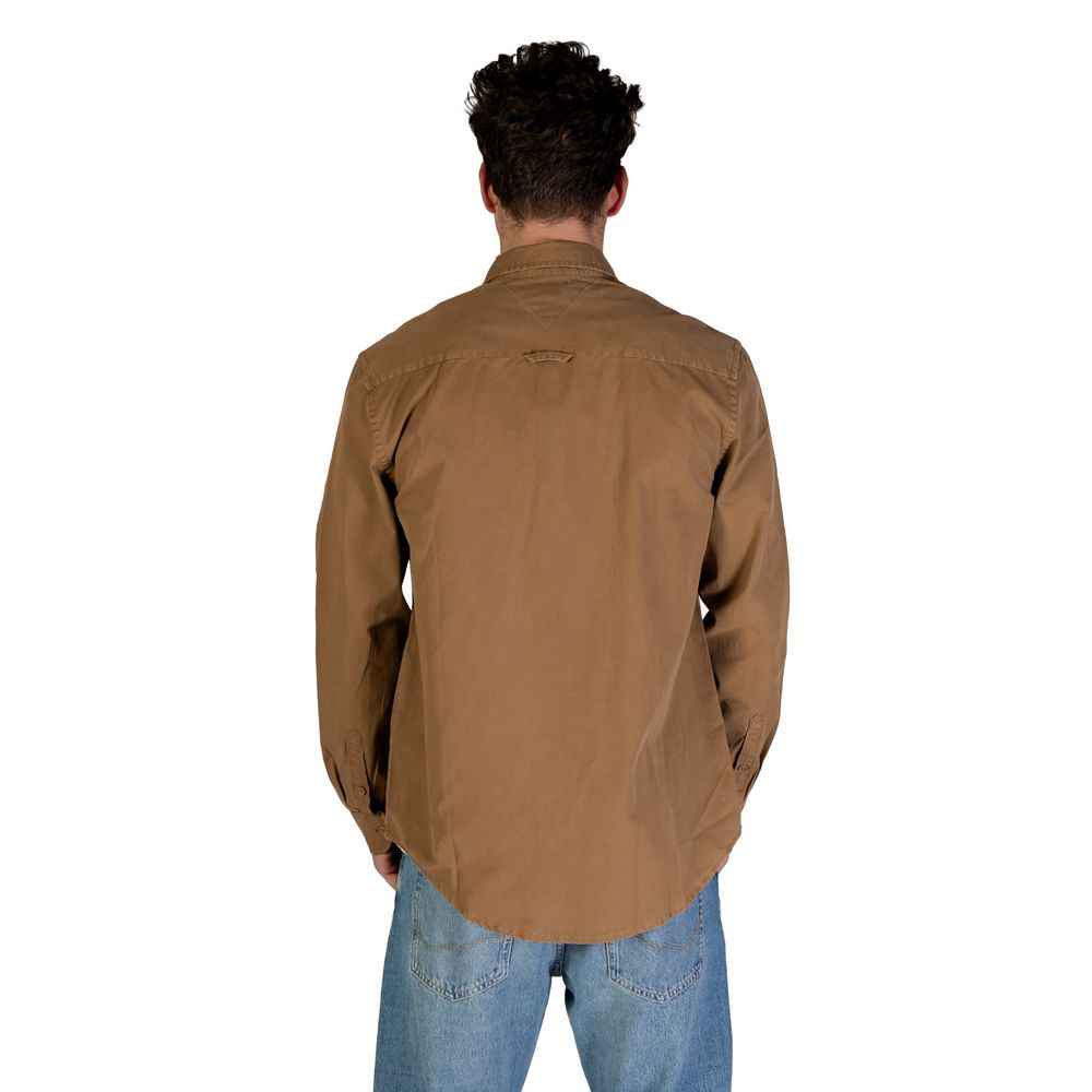 Tommy Hilfiger Jeans Beige Recycled Cotton Shirt