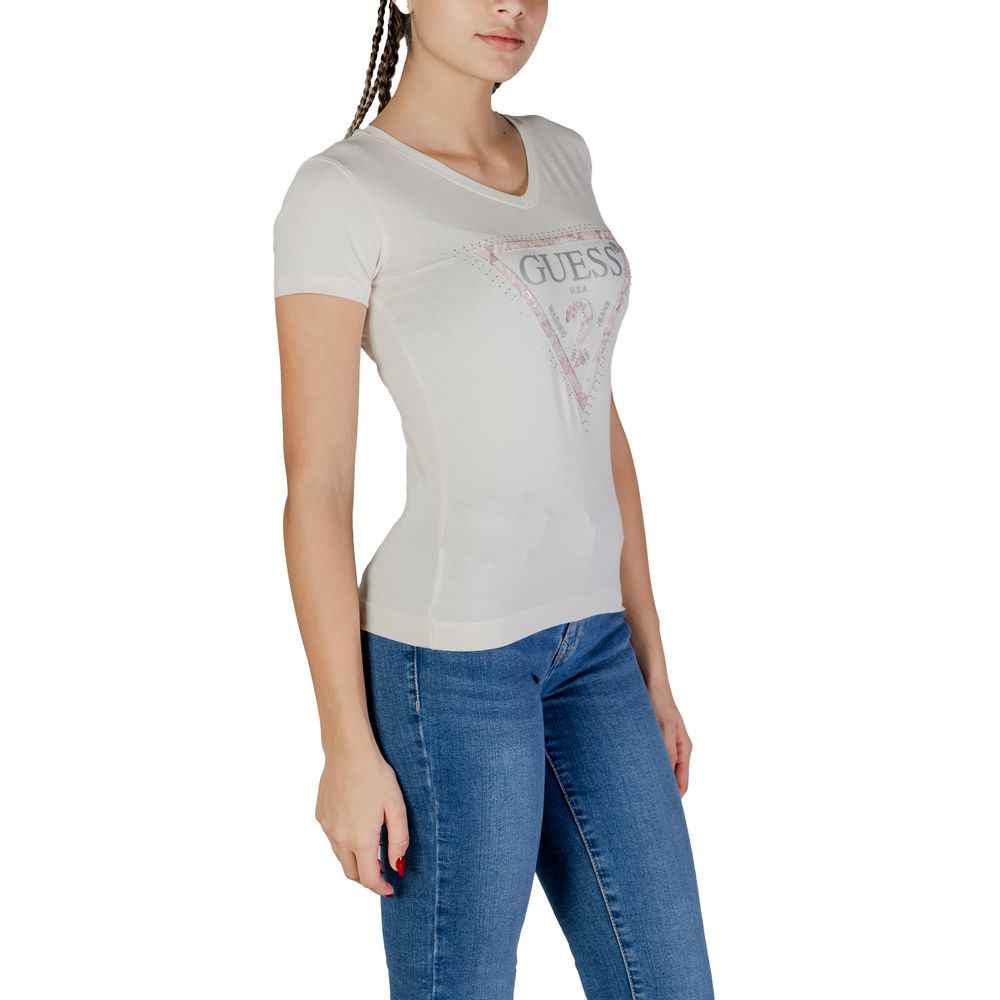 Guess Cream Cotton T-Shirt