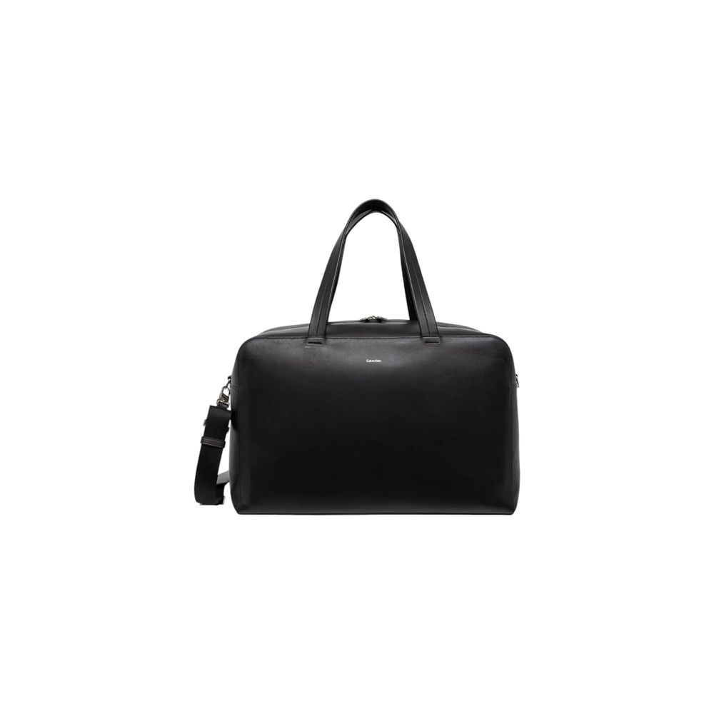 Calvin Klein Premium Leather Weekender Bag Black Edition