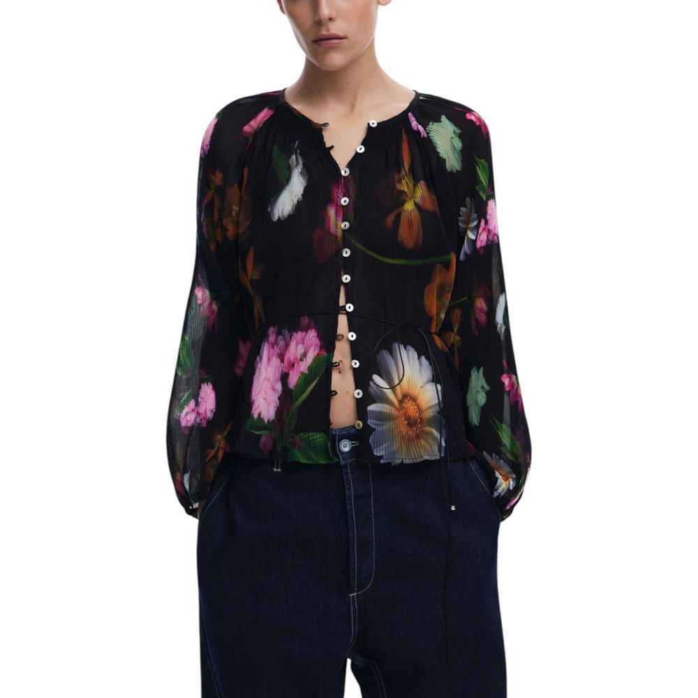 Desigual Black Polyester Blouse