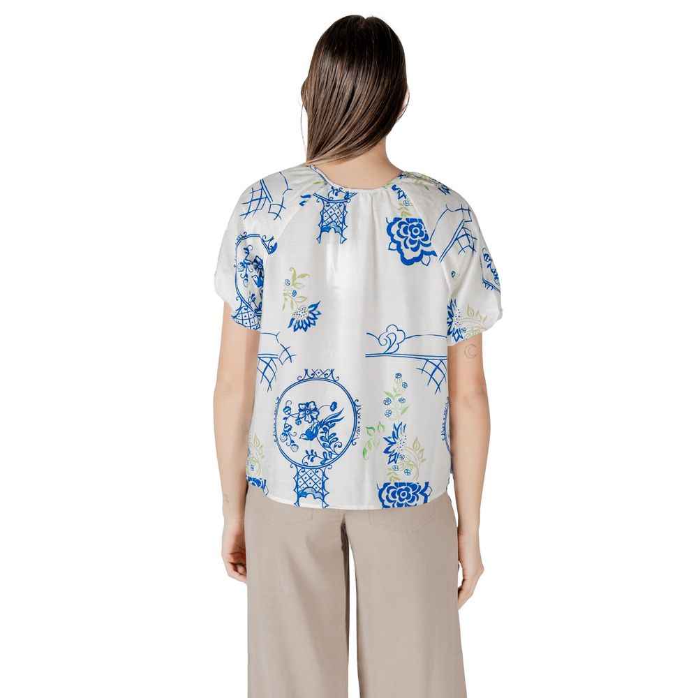ICHI White Viscose Shortsleeve
