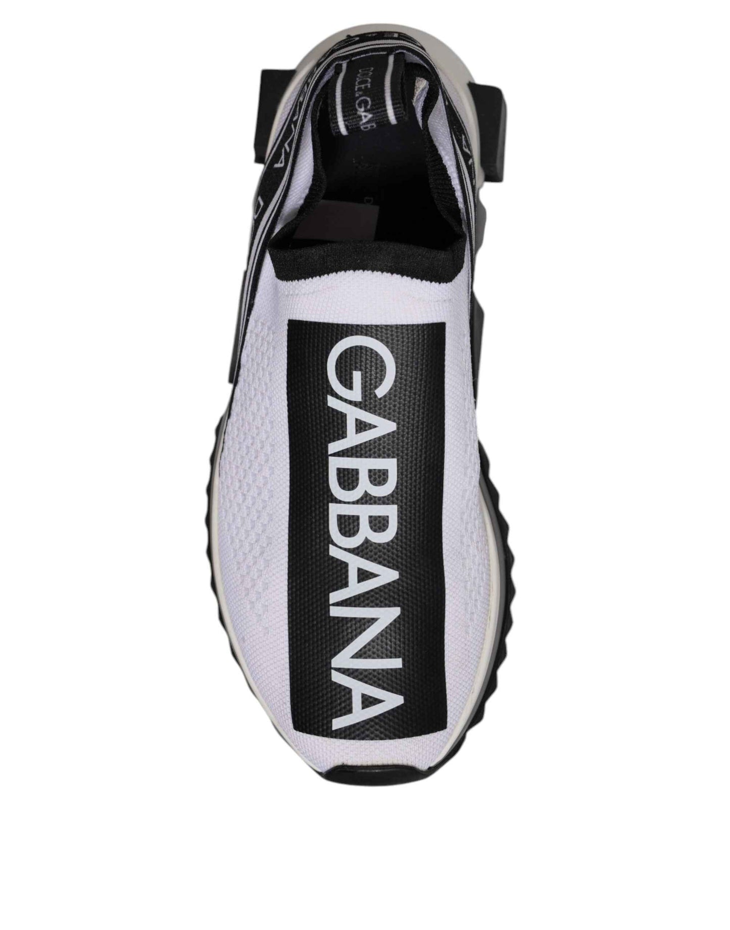 Dolce & Gabbana Low-Top Sneakers Leer Textiel – Zwart/Wit